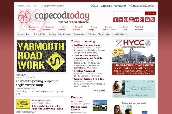capecodtoday.com site used Garnet
