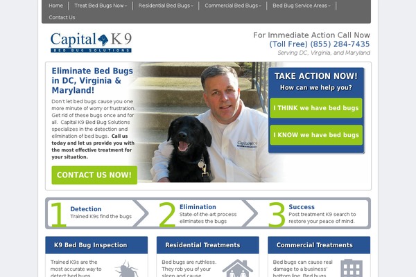 capitalk9bedbug.com site used Bootstrapwp-90
