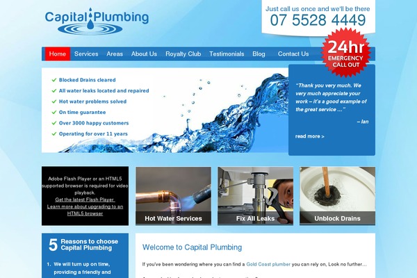 capitalplumbing.com.au site used Catalyst
