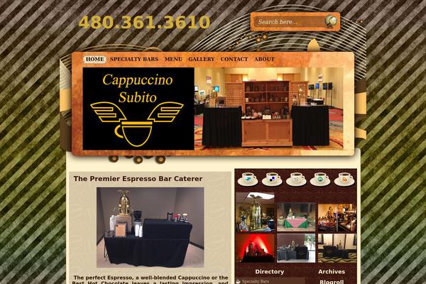 Caffeine theme site design template sample