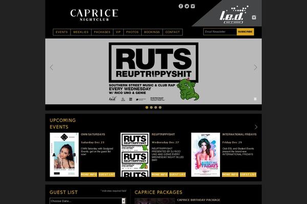 capricenightclub.com site used Caprice