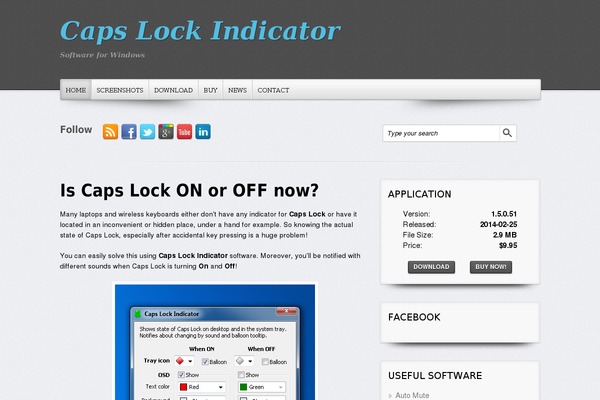 caps-lock-indicator.com site used evolve