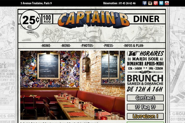 Captain theme site design template sample