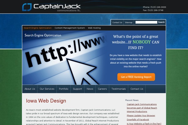 captainjack.com site used Cjc
