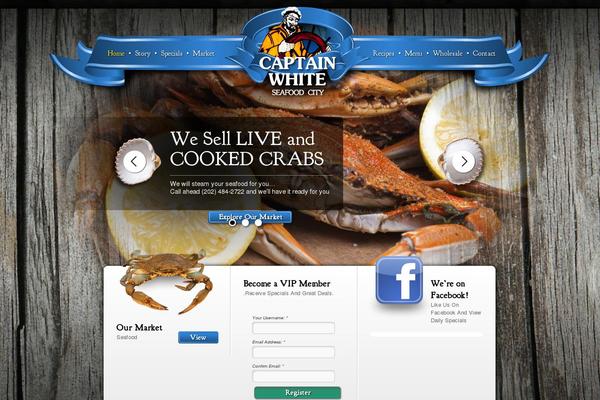 captainwhitesseafood.com site used Captainwhite