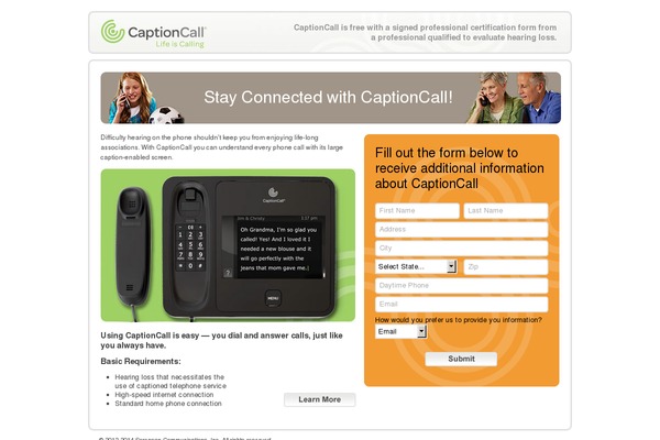 captioncallphone.com site used Thomasarts