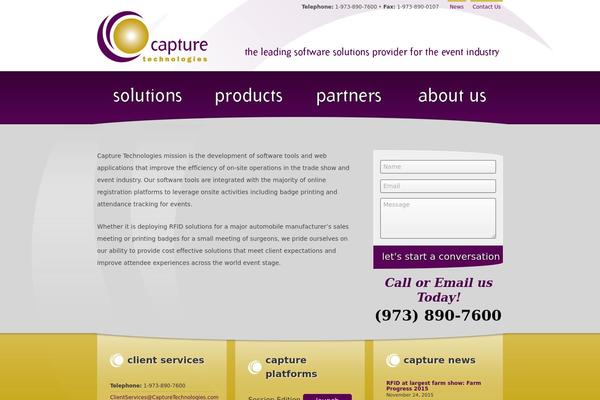 Capture theme site design template sample
