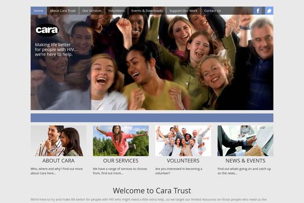 Cara theme site design template sample