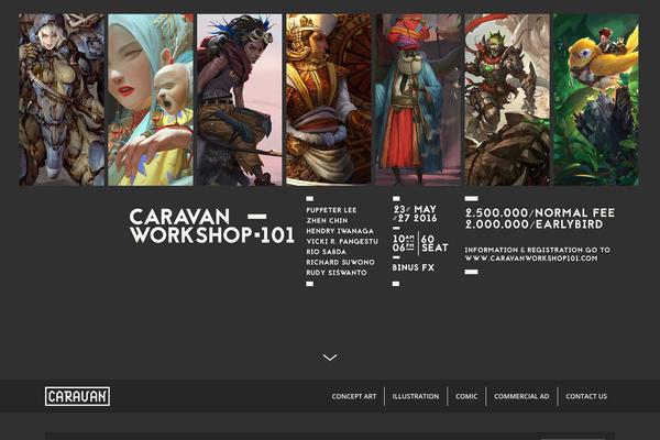 Caravan theme site design template sample