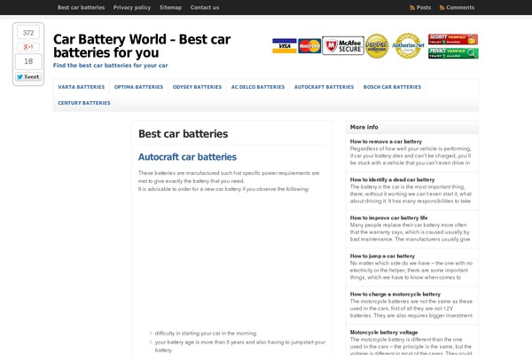 carbatteryworld.com site used Reviews