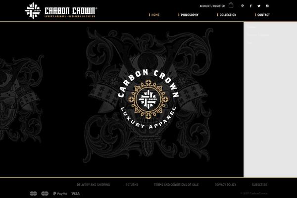 Carbon theme site design template sample