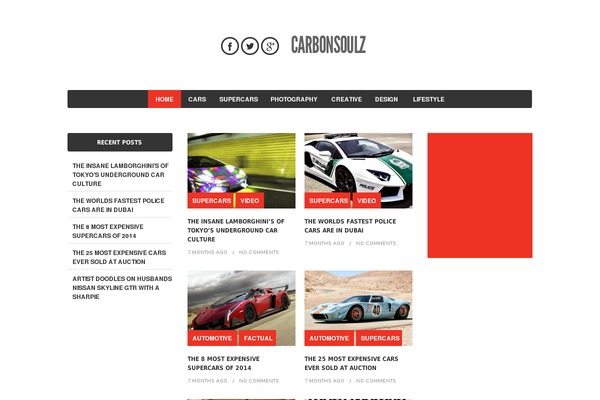 Paradox theme site design template sample