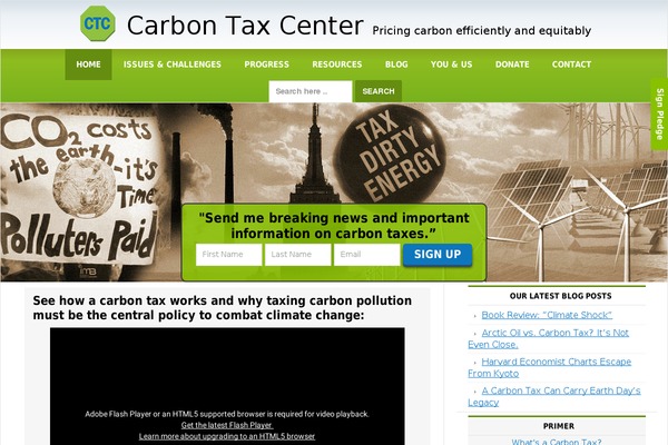 carbontax.org site used Carbontaxcenter