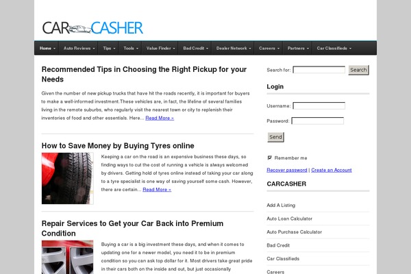 carcasher.com site used Simple Sense