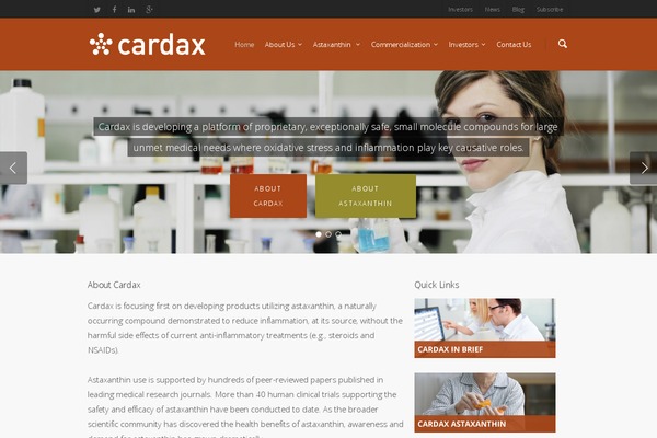cardaxpharma.com site used Salient
