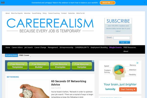 careerealism.com site used Newstube-child