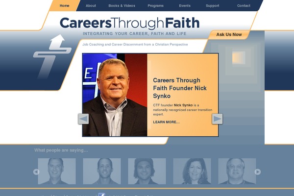 careersthroughfaith.org site used Ctf