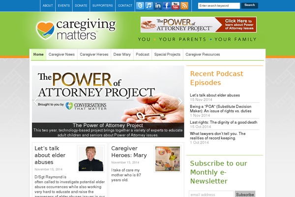 caregivingmatters.ca site used Cm2015