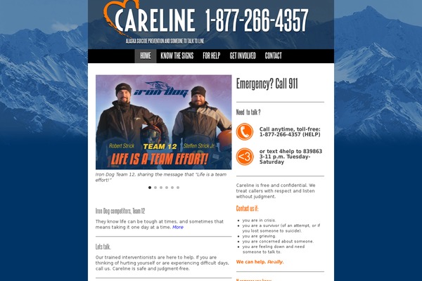 carelinealaska.com site used Careline