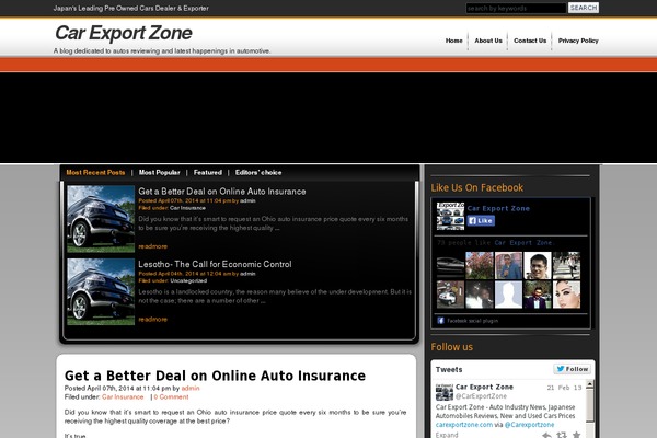 carexportzone.com site used Autoscraze1