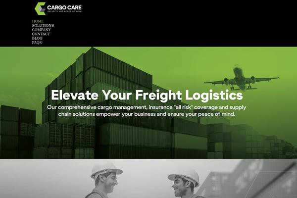 Logistic theme site design template sample