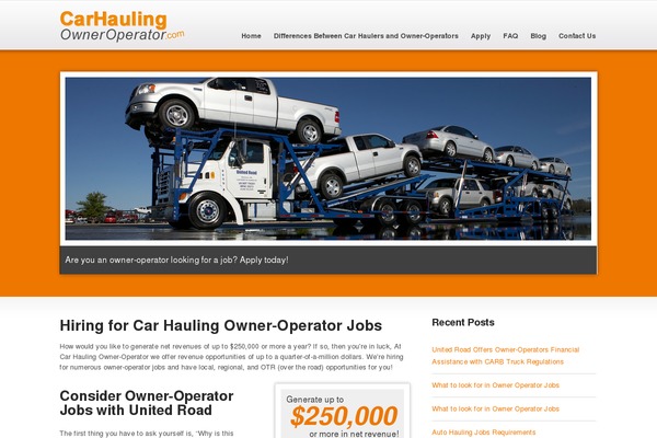 carhaulingowneroperator.com site used Unitedroad