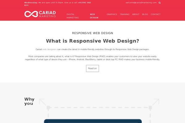 cariadwebdesign.com site used Scratch-2023