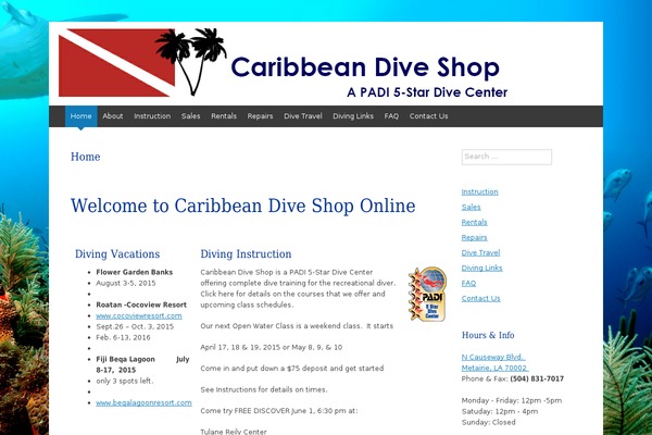 caribbeandiveshop.com site used Expound