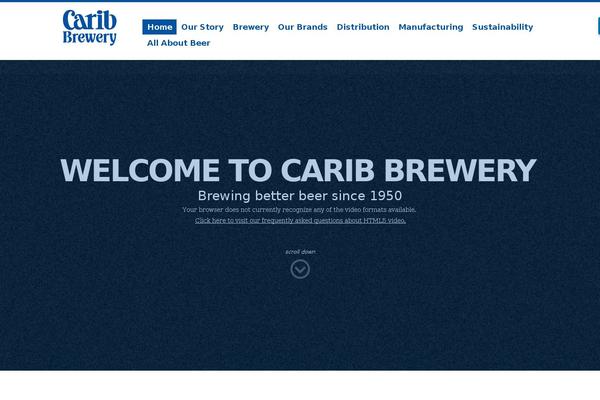 caribbrewery.com site used Carib