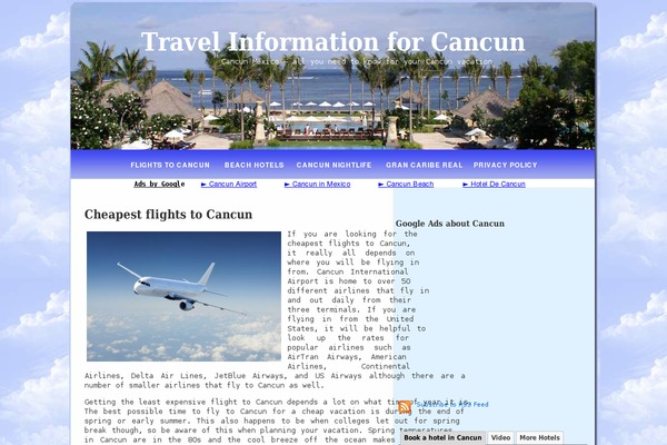 caribecancun.com site used The-beach