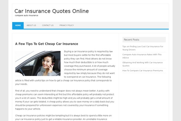 carinsurancequotesonlineauto.com site used Iconic One