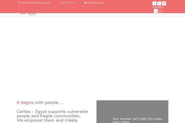 caritas-egypt.org site used Lifeline