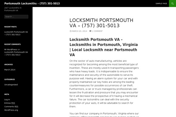 WordPress website example screenshot