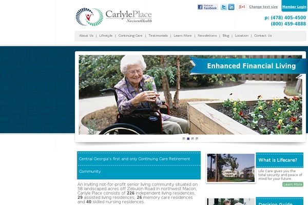 carlyleplace.org site used Carlyle-place-theme