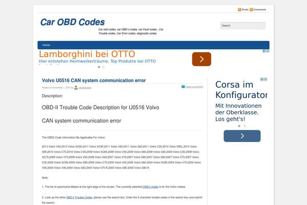 carobdcodes.com site used Obd