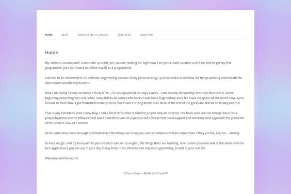 Twenty Twelve theme site design template sample