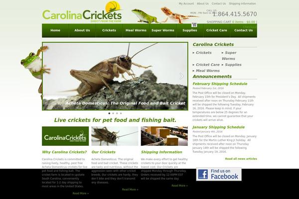 carolinacrickets.com site used Carolinacrickets