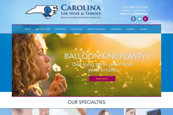 carolinaearnosethroat.com site used Carolinaearnosethroat