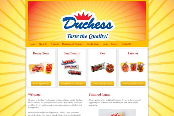carolinafoodsinc.com site used Coreden