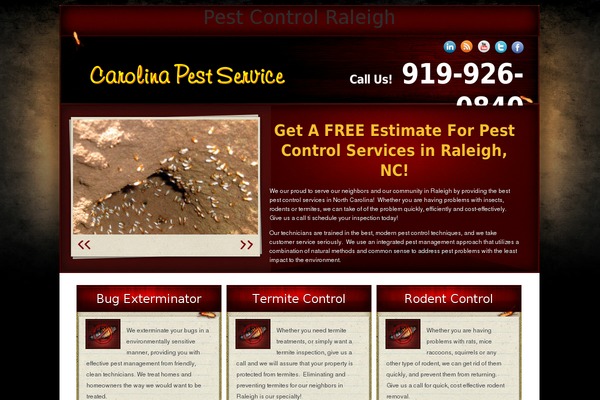 Pestcontrol theme site design template sample