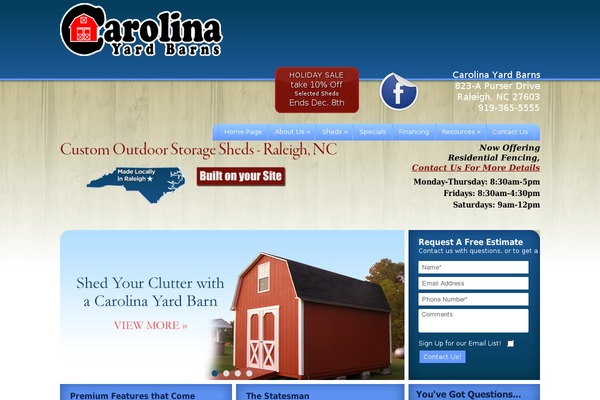 carolinayardbarns.com site used Cyb