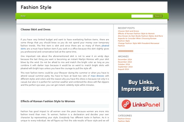 WordPress website example screenshot