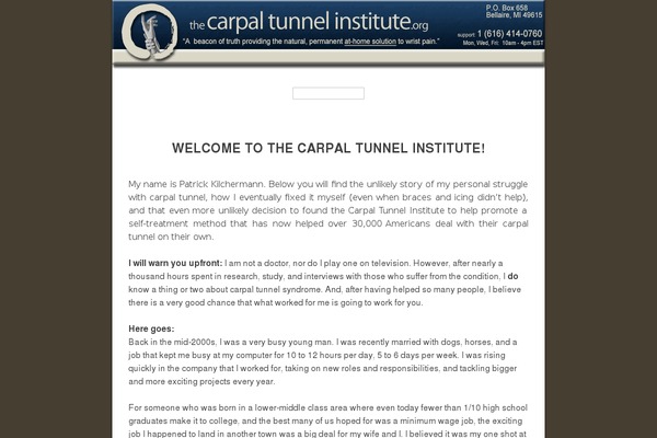 carpaltunnelinstitute.org site used Cti