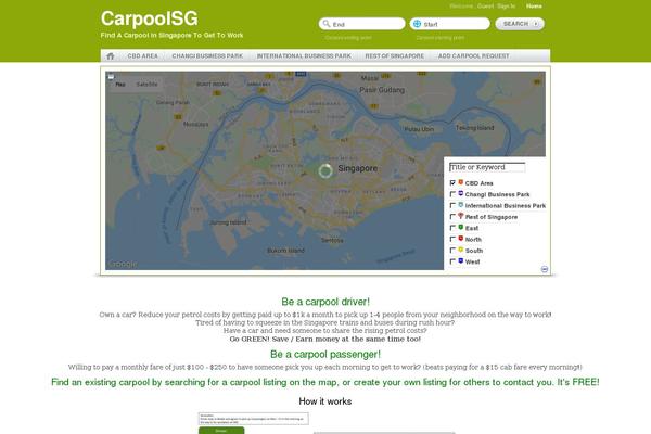 carpoolsg.com site used GeoTheme