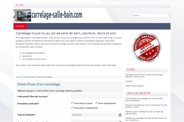 carrelage-salle-bain.com site used Lenio