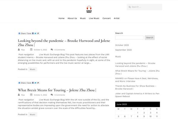 carriemusic.net site used Maicha-blog