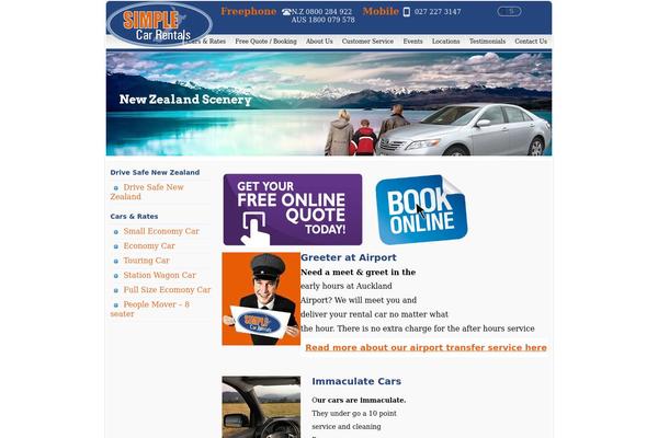 cars4hire.co.nz site used Voyage