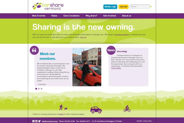 carsharevt.org site used Carshare