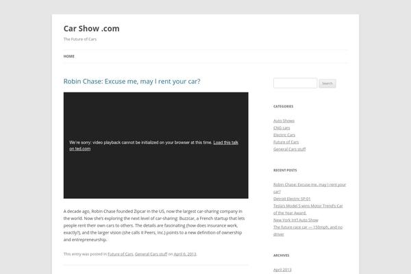 Twenty Twelve theme site design template sample