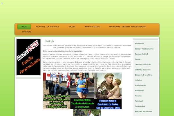 cartagoturismo.com site used Cartagoturismo2014